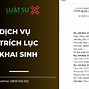 Trích Lục Giấy Khai Sinh Là Gì